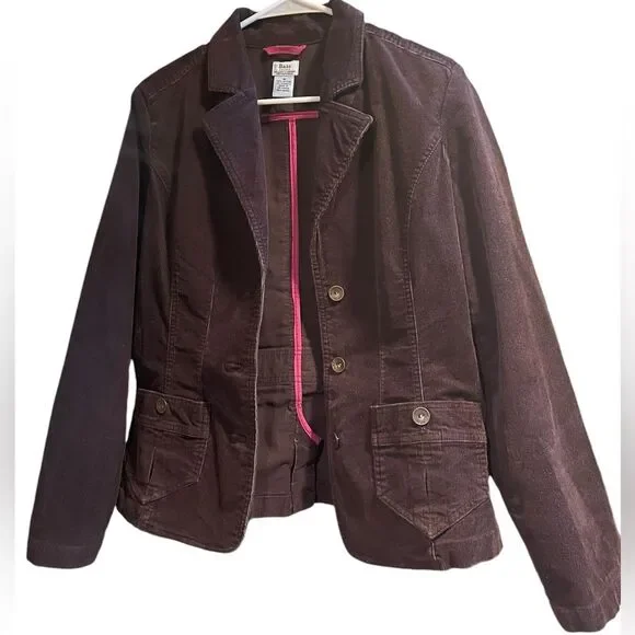Bass Jeans Women’s Purple Corduroy Blazer Jacket Size Medium - Picture 1 of 6